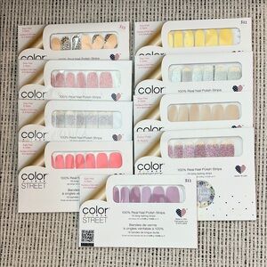 Color Street Vibrant Nail Polish Strips 9 pair bundle